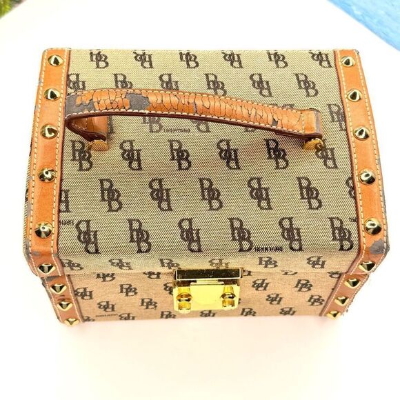 Vintage B. Brentano BB Monogram Vanity/Box Case, Made in Italy, Gold-Tone Lock - Picture 4 of 13